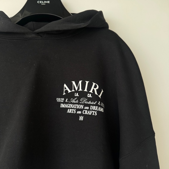 Amiri Cropped Black Hoodie - Picture 2 of 7